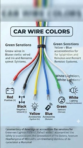 Car Wiring Color Codes Explained 🚗⚡ | Understanding Colors in Car Cables#ytshorts