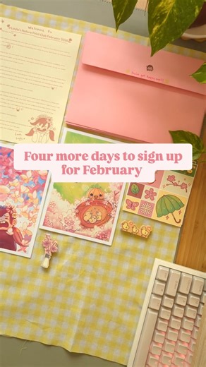 Curious Pots - Nature's Illustrator on Instagram: "20th of January EOD is our mail club's cut-off date. If you're into early spring blooms and cheerful colours to freshen up your winter days, make sure to sign up for this month's rewards!🌸🐤 Every envelope will have prints, stickers, a letter, and a welcome card for new members! Link in bio to sign up, we'd love to have you here! 💖💌✨ #printclub #mailclub"