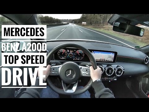 Mercedes Benz A200d AMG-line (2020) | POV Drive on German Autobahn - Top Speed Drive