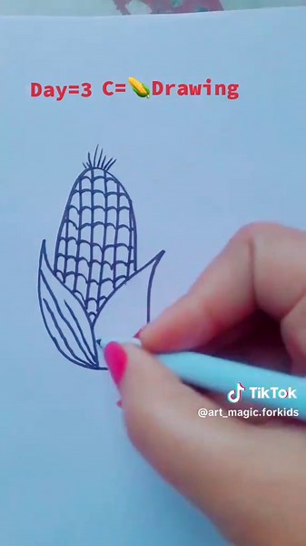 C for Corn 🌽 Drawing Easy Step By Step #art #drawing #foryou #fypシ゚ #foryoupage #fyp #corn#corndrawing #corn #trend #trendingvideo #kidsdrawing #letter
