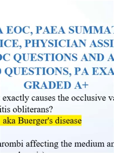 PAEA EOC 2026 | 150 Real Exam Questions & Answers 🔥 PAEA Summative Practice | Physician Assistant Exam Prep GRADED A Ready to PASS the PAEA EOC in 2026? 🚀 This is your ultimate PAEA EOC review featuring 150 high-yield questions and answers designed to mirror the real Physician Assistant exam experience. If you’re preparing for the PAEA Summative Exam (EOC), this comprehensive review session walks you through exam-style clinical scenarios, critical thinking strategies, and must-know concepts th