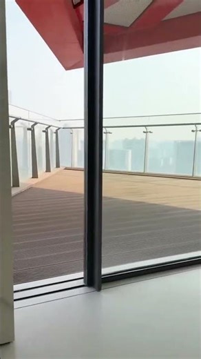 Ultra narrow motorized sliding door