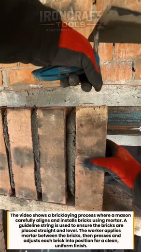 Bricklaying Tool Trick Perfect Straight Lines #construction #bricklaying #DIY