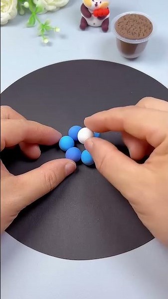 Clay Making _ Make A Blue Flower Pot In 20 Seconds _ Cute And Useful Diy