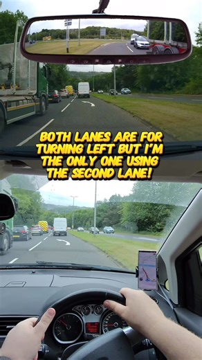 Both lanes are for turning left but I’m the one using the second lane to turn left and then using the merging lane to merge in turn using the zipper merge method #driving #dashcam #merginglanes #zippermerge #bigjobber Merging lanes | zipper merge | merge in turn | zip merging | zip merge | driving | dashcam | big jobber | BigJobber