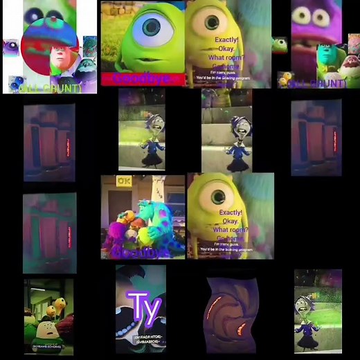 all 16 monsters university movies at once 4x fast