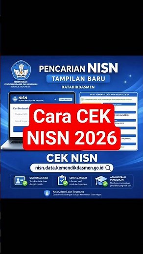 cara cek NISN Terbaru 2026, Nomor Induk Siswa Nasional, #kemendikdasmen #nisn #aceh #indonesia