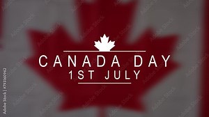 Happy Canada Day Animation with Glass Effect and Flag. Happy Canada Day text animation. Great for Celebrations, Ceremonies, Festivals, and greetings. Happy canada day 1st july