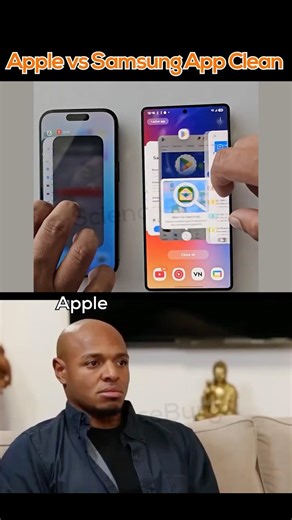 iPhone vs Samsung Recent Apps Clear