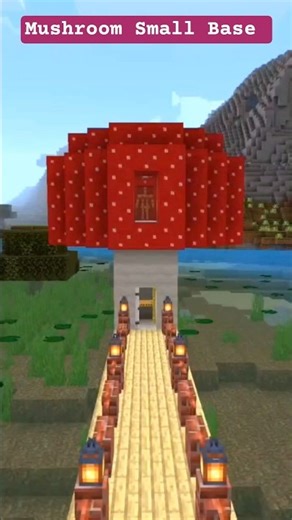 Mushroom Small Base Build #minecraft #minecraftrealistic #minecraftbuilding