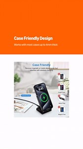 Wireless Charging Station 15W Fast Wireless Charger for Moto Edge 60 Stylus | Phone Chargers Stand Dock and QC 3.0 Adapter for Edge 2024/Moto G Power 2025/50 Neo/Edge+ 2023/Edge 50 Pro/Samsung S26 S25