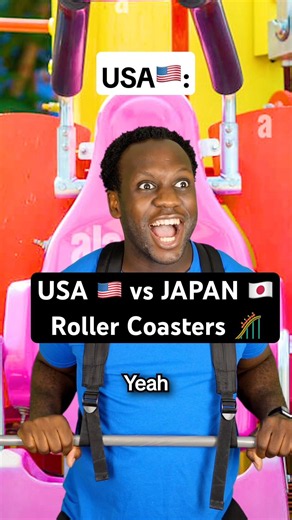 USA vs Japan Rollercoasters 🎢 💀 ft Kevin Hart #kevinhart #japan #usa #unitedstates