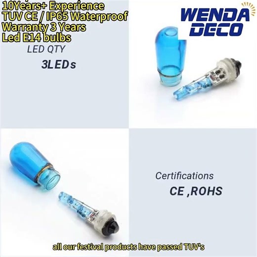 Waterproof glue injected Led E14 bulbs