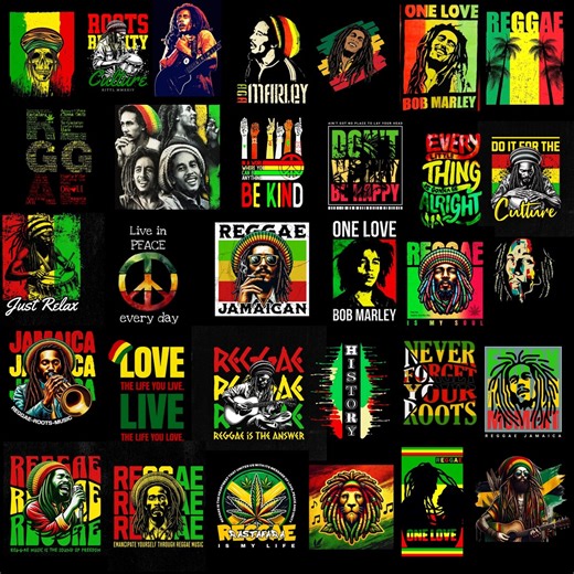 80s Reggae Legend Inspired Designs | Vintage Rasta Sublimation Bundle | Retro Reggae Art PNG SVG| Peace & Love Digital Download - Etsy