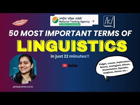 Most Important Linguistic Terms for all English Exams | UGC-NET English| by Megha Mam #linguistics