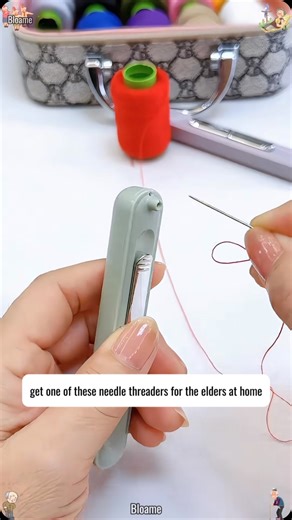 Home Hacks 🏡 on Instagram: "Struggling with tiny eyelets? 😫 This saves you hours! Thread AND handle tricky bugs in one go. Comment “THREAD” to grab it now! 💬 #SewingHack #NeedleThreader #CraftingMadeEasy #DIYTools #HomeSewing"
