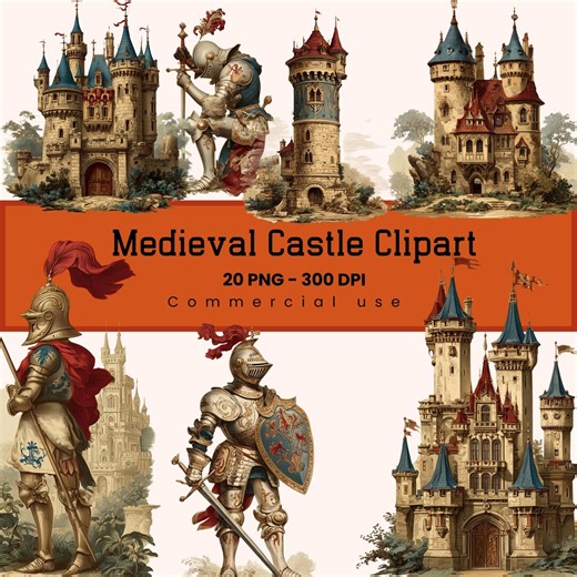 Medieval Castle Clipart, Castlecore Fantasy Png, Knights Castle Aesthetic, Scrapbooking, Commercial Use, Digital Download - Etsy