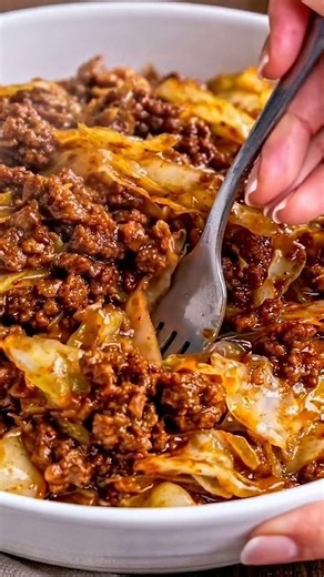 Low Carb Mongolian Ground Beef with Cabbage