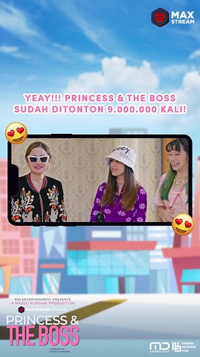 YEAYYYY!!! 🥳💅 PRINCESS & THE BOSS UDAH DITONTON 9 JUTA KALI LHO 😱👏 Thank you buat semua yang udah ngikutin kisah Boss Naraka dan Princess Keira sampe episode 2. Buat yang udah penasaran sama episode 3, BESOK PAGI bakal tayang di MAXstream GRATISSSS 🎬😍 Jangan lupa nonton ya, MAXfriends! #MaxStream #MaxstreamOriginal #NonStopNonton #PrincessAndTheBoss