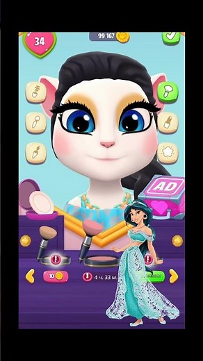 Designing Jasmine’s Iconic Blue Outfit! 👗✨ #talkingangela2newupdate2023 #games