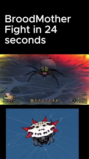 Hedge BroodMother Fight in 24 seconds in Grounded.