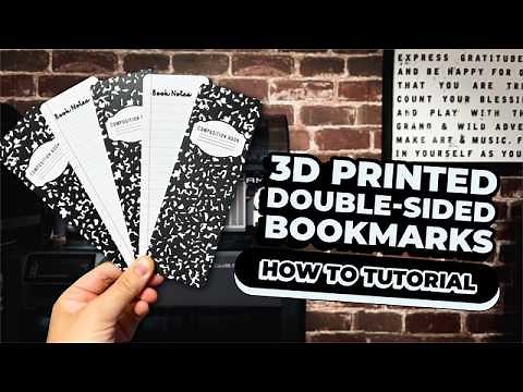 Make Double-Sided Bookmarks With Your 3D Printer!