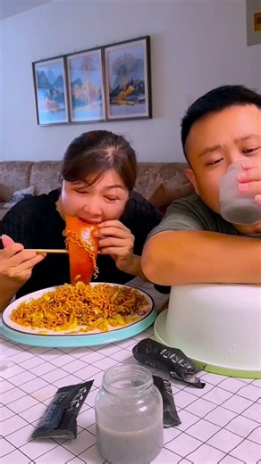 New Action Funny Clip in 2026 - Sweet Couple Prank Eating Pasta