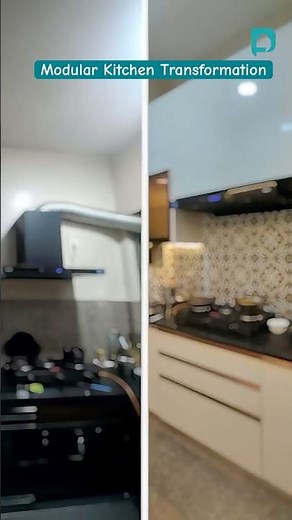 Personalised Kitchen Interior Design Transformation✅ #kitchendesign #kitcheninterior #designcafe