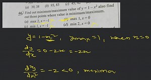 (a) 39, 38(b) 93, 83(c) 45,Find out minimum/maximum value of... | Filo