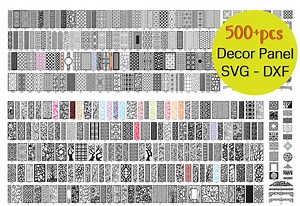 500  Panel Collection: Laser Cut CNC Files (SVG, DXF) - Etsy