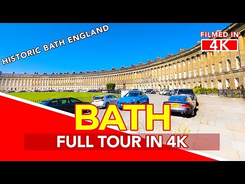 [4K] BATH ENGLAND Walking Tour | Full Tour of Bath UK - Roman Baths, The Abbey & Royal Crescent
