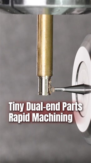 Machining a dual-end tiny connector shaft on an SL-25 CNC lathe: Automated vibratory bowl two-stage automatic feeding. #cnc #cnclathe #metalworking #usamanufacturing #smartlathe | Smartlathe