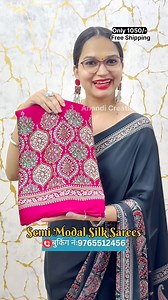 41K views · 387 reactions | Order Now 9765512456  Semi Modal Silk Saree with Great Colours ✨ Only 1050/- Free Shipping  ...#anandicreation #viral #saree #modalsilk #sɪʟᴋsᴀʀᴇᴇ #modal #modalsilkajrakh #ajrakhsaree #gajjisilk #reelitfeelit #anandicreationlive #trending #trend #influencer #designerblouses #sareecollection #famoussaree | Anandi Creation Live | Facebook