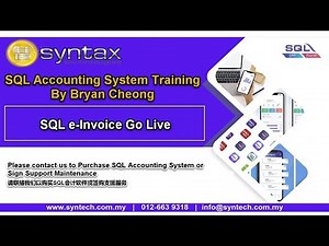 SQL E-Invoice Go Live Tutorial Video