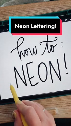 How to create Neon Lettering & Signs in Procreate! #procreate #procrea... | Procreate