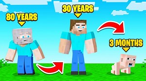 Becoming YOUNGER And YOUNGER In Minecraft!