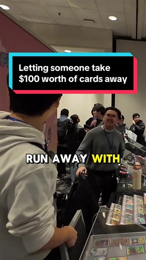 Yeah idk why I did that in hindsight… but I’m glad it worked out in the end 🫡#pokemon #pokemoncards #pokemonvendor #cardshow