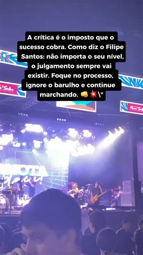 ALLAN MUNIZ | ​"A crítica é o imposto que o sucesso cobra. Como diz o Filipe Santos: não importa o seu nível, o julgamento sempre vai existir. Foque no... | Instagram