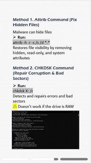 Repair your USB flash drive using CMD! #usb #cmd