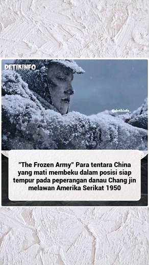 D E T I K I N F O_ on Instagram: "Note:video pertama adalah potongan dari scene film "Battle of Lake Changjin", sedangkan footage kedua diklaim adalah video asli pasukan tersebut yang sudah dekolorisasi. Perang Korea merupakan salah satu perang terbesar di dalam sejarah dunia setelah berakhirnya perang dunia kedua. Perang ini berlangsung pada tahun 1950-1953 di Semenanjung Korea. Awal mula perang ini terjadi karena adanya perbedaan ideologi di antara kedua kubu yakni Korea Selatan yang menganut 