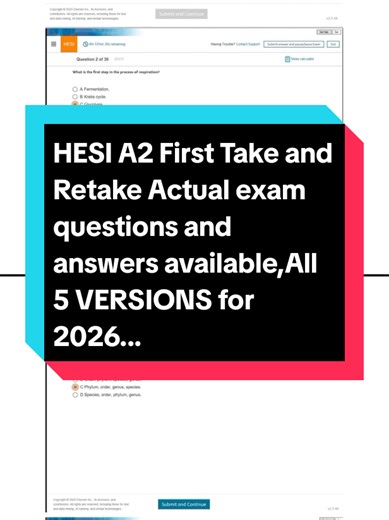 HESI A2 First Take and Retake Actual exam questions and answers available. All subjects, All 5 versions for 2025. 📲 WhatsApp Contact on Bio 📥 HESI A2 actual exam questions and answers Hesi A2 answers 2025 HESI A2 mathematics answers HESI A2 science questions and answers HESI A2 physiology and anatomy questions and answers Hesi a2 biology questions and answers hesi a2 chemistry questions and answers hesi a2 reading comprehension questions and answers I passed hesi a2 I passed hesi a2 retake exa