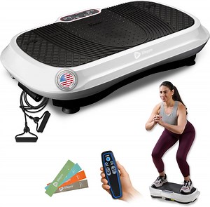 Lifepro Waver Vibration Plate Exercise Machine – Full Body Vibrating Plate for Lymphatic Drainage, Muscle Toning & Fat Loss – Includes Loop Bands, Remote & 99 Speed Settings - White