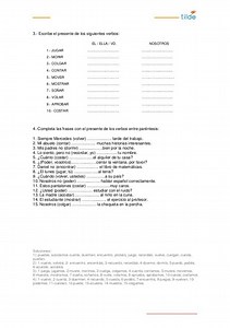 Verbos Regulares E Irregulares Ejercicios