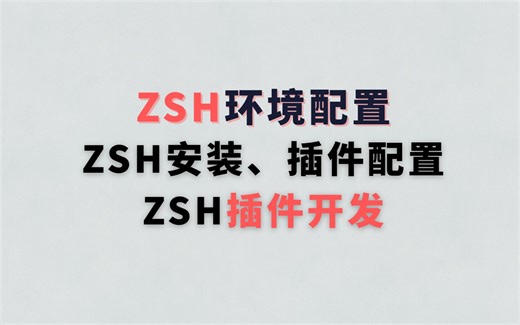 【ZSH】手把手教你配置ZSH并进行ZSH插件开发