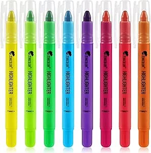 Mr. Pen- Gel Highlighters, 8 Pack Assorted Colors, Cute Bible Highlighters No Bleed