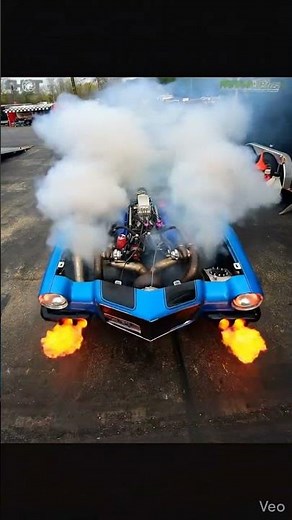 Insane Turbo Drag Car Engine Start 🔥 Fire, Smoke & Brutal Launch | Racing Beast