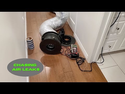 Testing a home for Air Leakage: Smoke pencil and Blower Door