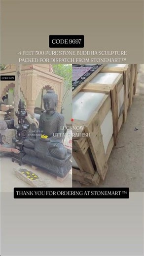 4ft Big Buddha Statue Sold and Dispatched to Lucknow, Uttar Pradesh #marblebuddhastatue