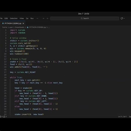 Snake game in python🤯