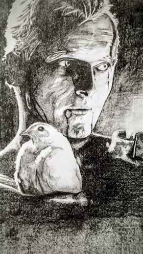 Rutger Hauer as Roy Batty in Blade Runner.One of my first fanarts.#bladerunner #drawing #vangelis
